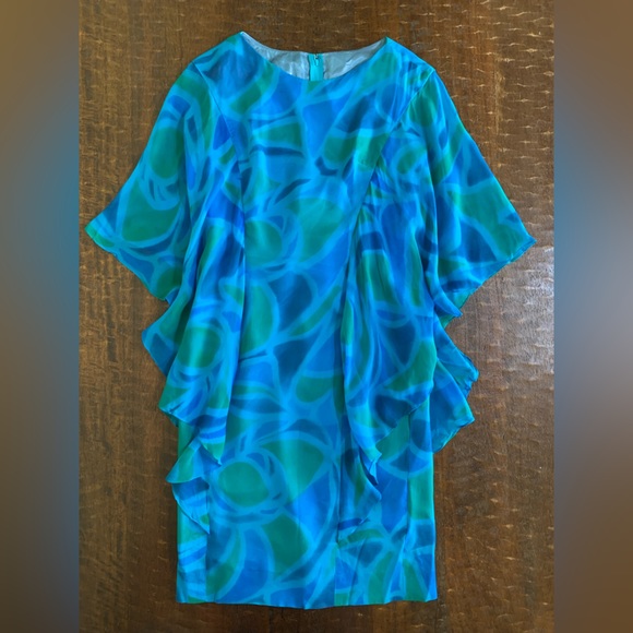 VTG Claralura Original Size 12 Batwing Knee Length Dress - Picture 10 of 10